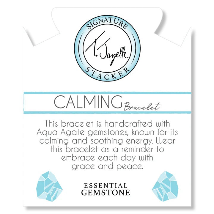 Defining Bracelet- Calming Bracelet with Aqua Agate Gemstones