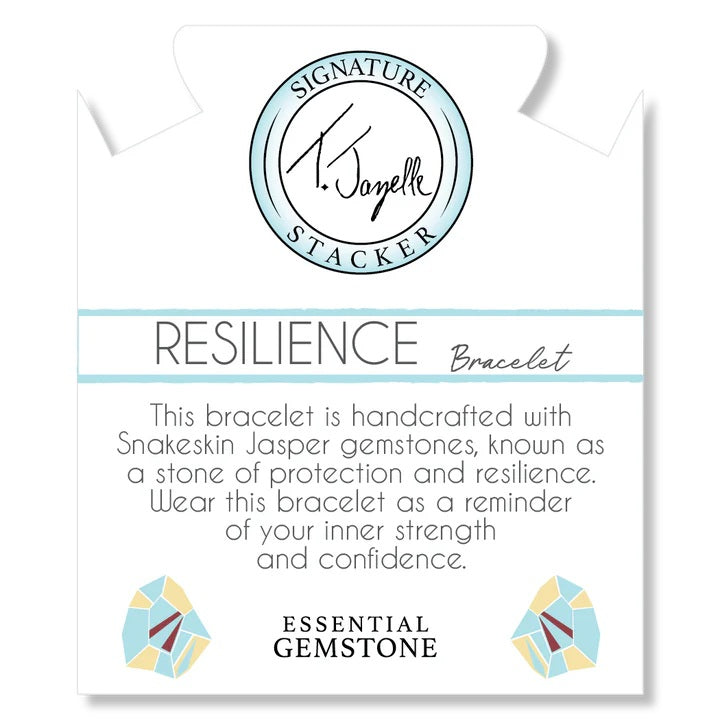 Defining Bracelet- Resilience Bracelet with Snakeskin Jasper Gemstones