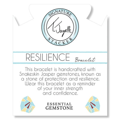 Defining Bracelet- Resilience Bracelet with Snakeskin Jasper Gemstones