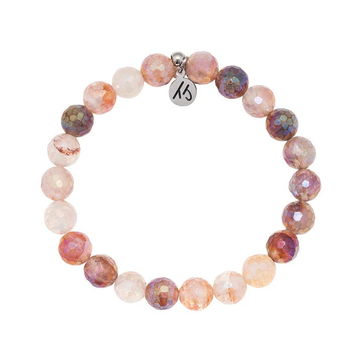 Defining Bracelet- Love Bracelet with Strawberry Quartz Gemstones