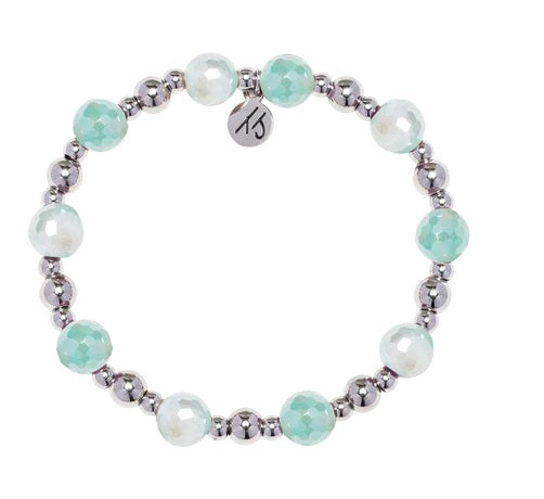 Day by Day Collection- Aqua Agate Gemstone Bracelet