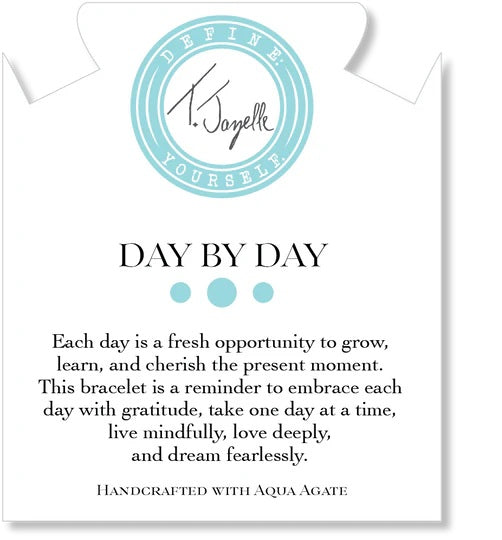 Day by Day Collection- Aqua Agate Gemstone Bracelet