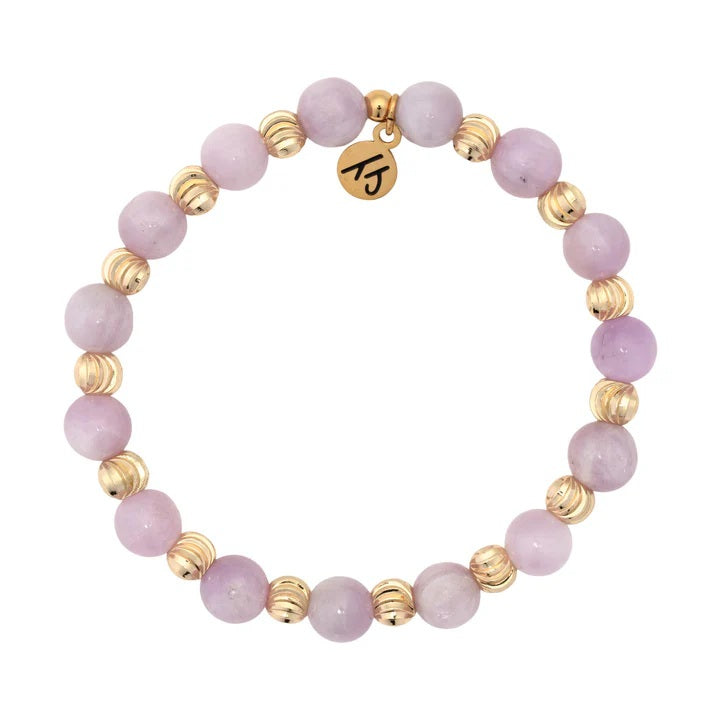 Harmony Collection- Gold with Kunzite Gemstone Bracelet