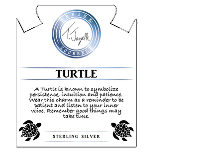 Larimar Gemstone Bracelet with Turtle Sterling Silver Charm