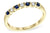 14K Yellow Gold 1/4cttw Diamond And Blue Sapphire Anniversary Ring