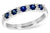 14K White Gold Diamond & Blue Sapphire Anniversary Band