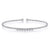 14K White Gold .13cttw Diamond Cluster Split Bangle