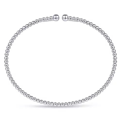 BRACELETS - 14K White Gold Bujukan 6.25 Inch Split Bangle