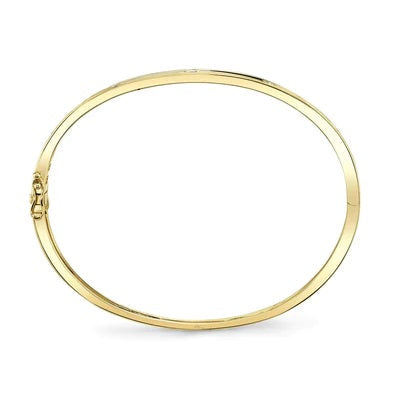 BRACELETS - 14K Yellow Gold 0.38cttw Bezel Set Diamond Bangle Bracelet
