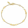 BRACELETS - 14K Yellow Gold 7 Inch Rhombus Stations Bracelet With Lobster Claw Clasp