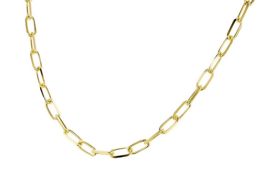 BRACELETS - 14K Yellow Gold 8 Inch Paper Clip Bracelet