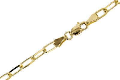 BRACELETS - 14K Yellow Gold 8 Inch Paper Clip Bracelet