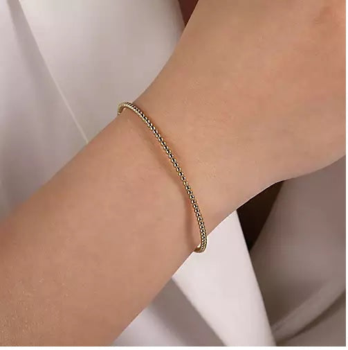 BRACELETS - 14K Yellow Gold Bujukan 6.25 Inch Split Bangle