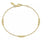 14K Yellow Gold Graduating Bead Stations 7 inch Bracelet