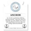 BRACELETS - Blue Aventurine Gemstone Bracelet With Anchor Sterling Silver Charm