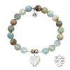 BRACELETS - Blue Calcite Stone Bracelet With My Angel Sterling Silver Charm