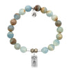 BRACELETS - Blue Calcite Stone Bracelet With New Beginnings Sterling Silver Charm