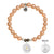 Champagne Agate Stone Bracelet with You Are My Sunshine Sterling Silver Charm