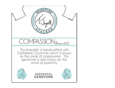 BRACELETS - Defining Bracelet- Compassion Bracelet With Caribbean Quartzite Gemstones