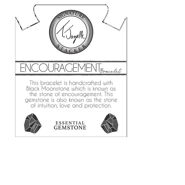 BRACELETS - Defining Bracelet- Encouragement Bracelet With Black Moonstone Gemstones