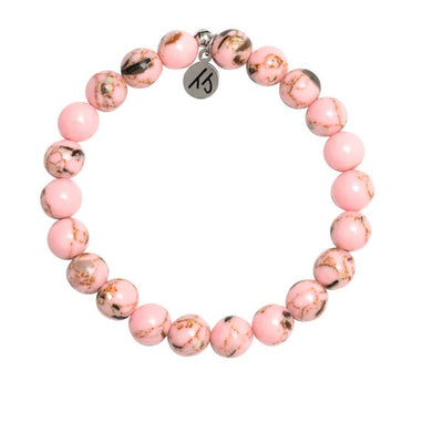 BRACELETS - Defining Bracelet- Good Fortune Bracelet With Pink Shell Gemstones
