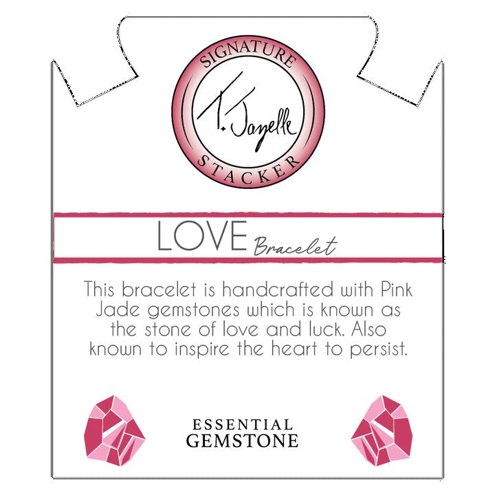 BRACELETS - Defining Bracelet- Love Bracelet With Pink Jade Gemstones