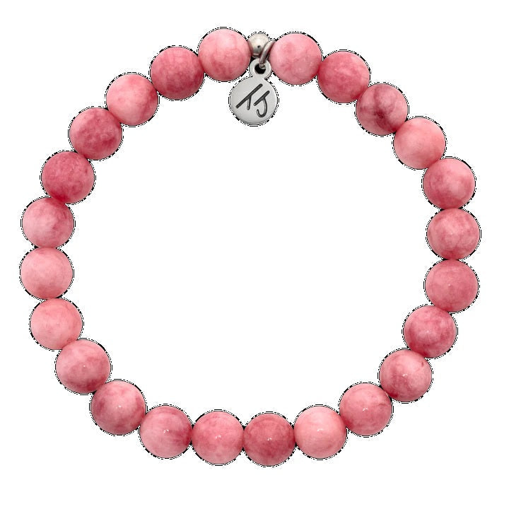 BRACELETS - Defining Bracelet- Love Bracelet With Pink Jade Gemstones