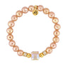 BRACELETS - Everyday Sparkle Collection- Champagne Agate Gemstone With Yellow Crystal Bracelet