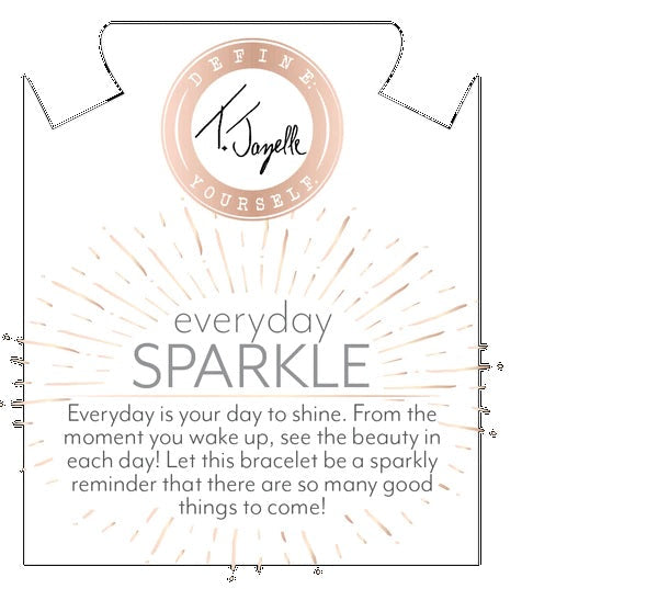 BRACELETS - Everyday Sparkle Collection- Champagne Agate Gemstone With Yellow Crystal Bracelet