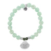 BRACELETS - Green Angelite Bracelet With Seashell Sterling Silver Charm
