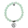 BRACELETS - Green Angelite Gemstone Bracelet With Nurse Sterling Silver Charm