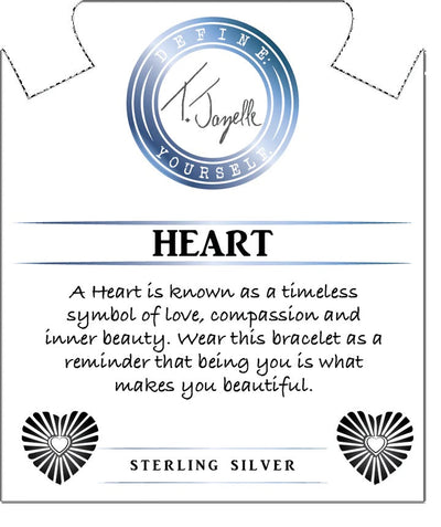 BRACELETS - Green Angelite Stone Bracelet With Heart Opal Sterling Silver Charm