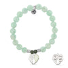BRACELETS - Green Angelite Stone Bracelet With My Angel Sterling Silver Charm