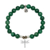 BRACELETS - Green Kyanite Gemstone Bracelet With Dragonfly Sterling Silver Charm