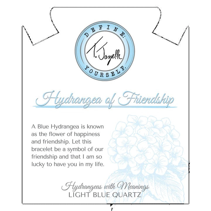 BRACELETS - Hydrangea Collection- Light Blue Quartz Bracelet With Sterling Silver Hydrangea Bead