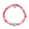 BRACELETS - Hydrangea Collection- Pink Jade Bracelet With Sterling Silver Hydrangea Bead