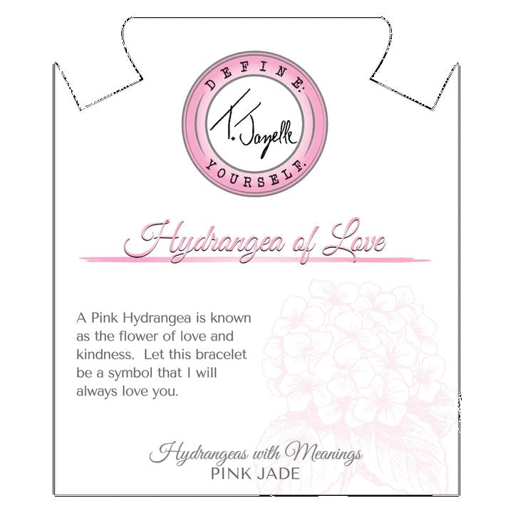 BRACELETS - Hydrangea Collection- Pink Jade Bracelet With Sterling Silver Hydrangea Bead