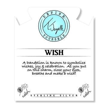 BRACELETS - Labradorite Stone Bracelet With Wish Sterling Silver Charm