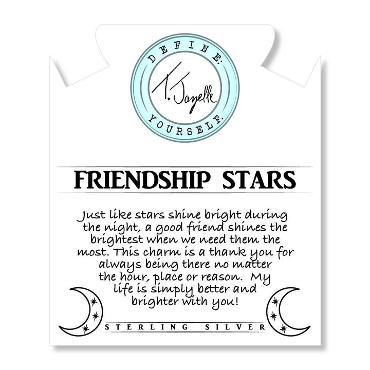 BRACELETS - Larimar Stone Bracelet With Friendship Stars Sterling Silver Charm