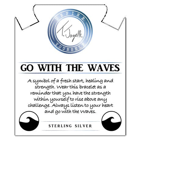 BRACELETS - Larimar Stone Bracelet With Go With The Waves Sterling Silver Charm