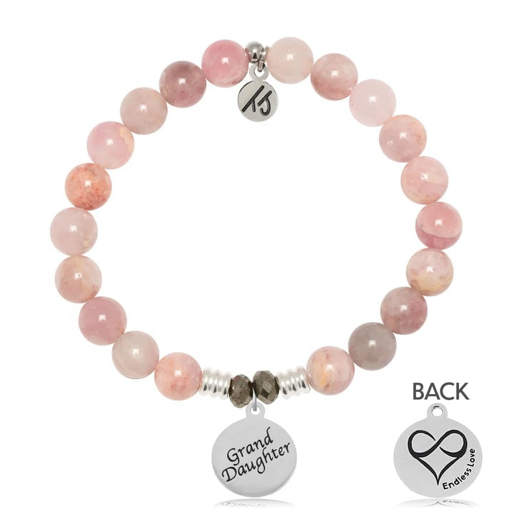 BRACELETS - Madagascar Quartz Gemstone Bracelet With Granddaughter Sterling Silver Charm