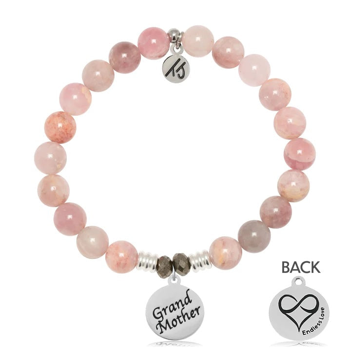 BRACELETS - Madagascar Quartz Gemstone Bracelet With Grandmother Sterling Silver Charm