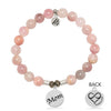 BRACELETS - Madagascar Quartz Gemstone Bracelet With Mom Sterling Silver Charm