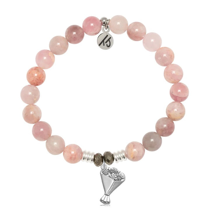 BRACELETS - Madagascar Quartz Stone Bracelet With Thinking Of You Sterling Silver Charm
