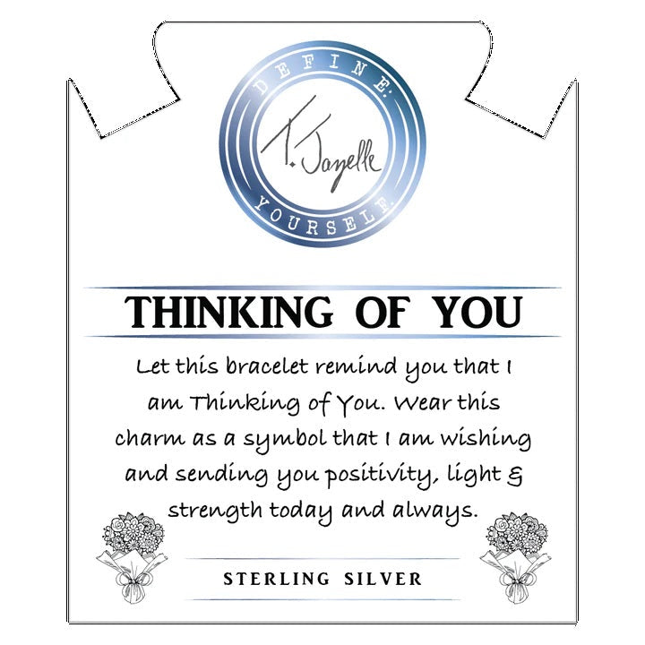 BRACELETS - Madagascar Quartz Stone Bracelet With Thinking Of You Sterling Silver Charm