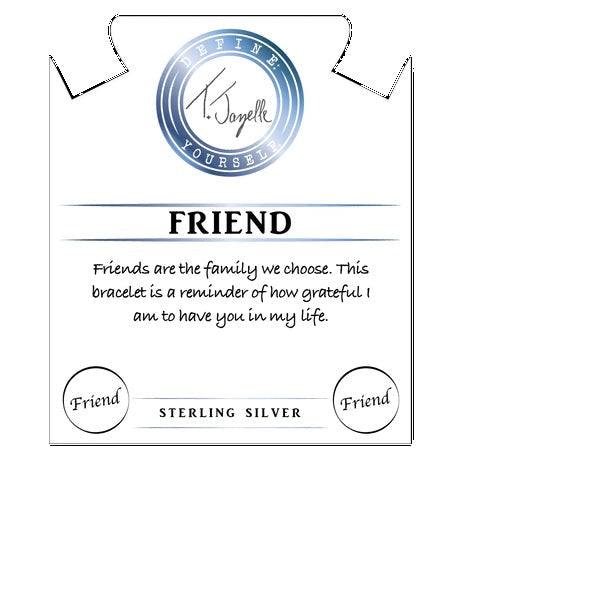 BRACELETS - Moonstone Stone Bracelet With Friend Sterling Silver Charm