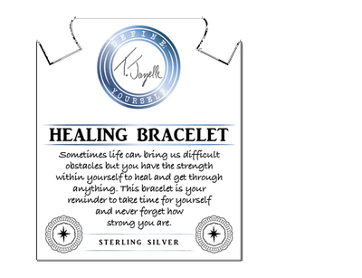 BRACELETS - Moonstone Stone Bracelet With Healing Sterling Silver Charm