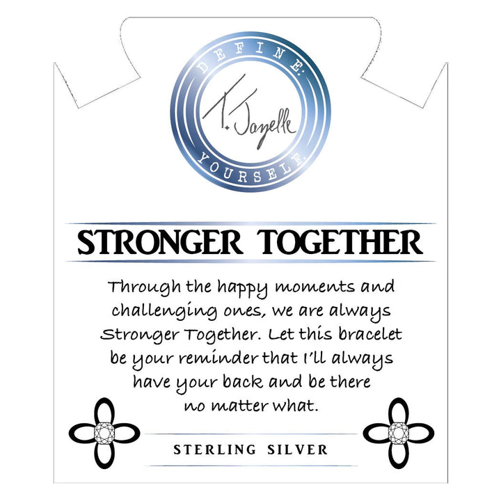BRACELETS - Moonstone Stone Bracelet With Stronger Together Sterling Silver Charm