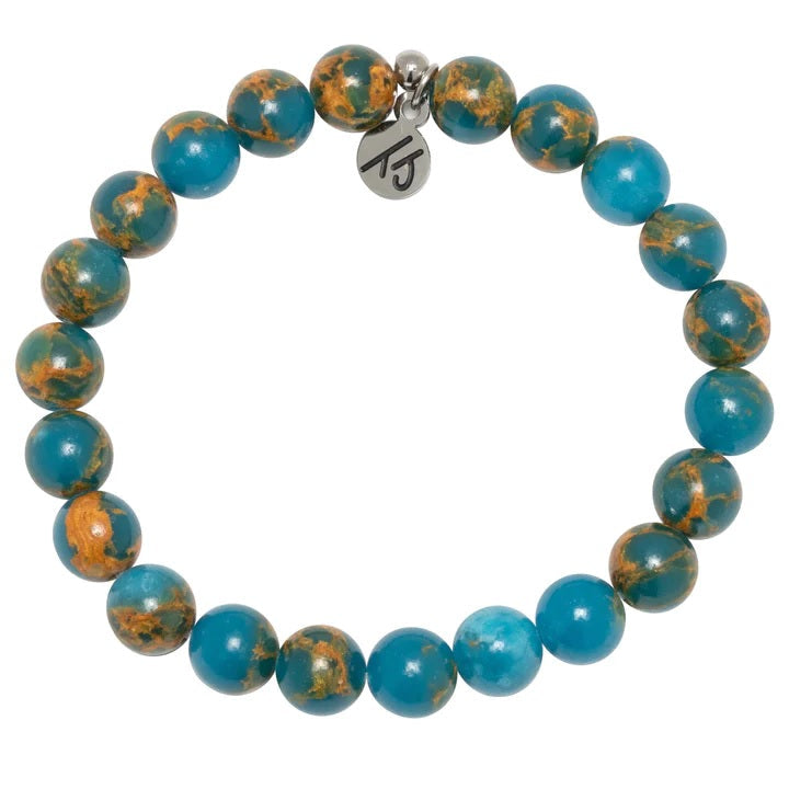 BRACELETS - Ocean Jasper Stone Vibrations Signature Stacker Bracelet