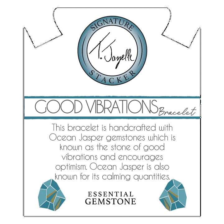 BRACELETS - Ocean Jasper Stone Vibrations Signature Stacker Bracelet